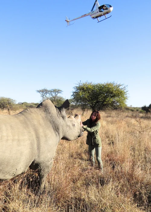 Dr Lynne MacTavish at Mankwe Wildlife Reserve