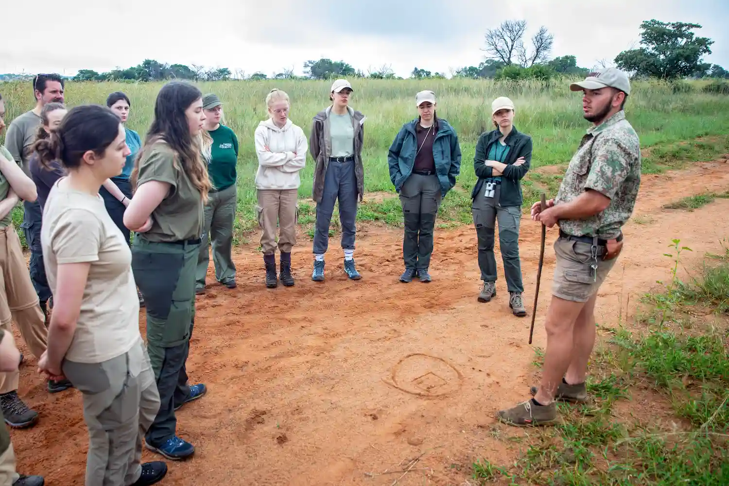 Students learning conservation
